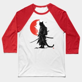 samurai cat Baseball T-Shirt